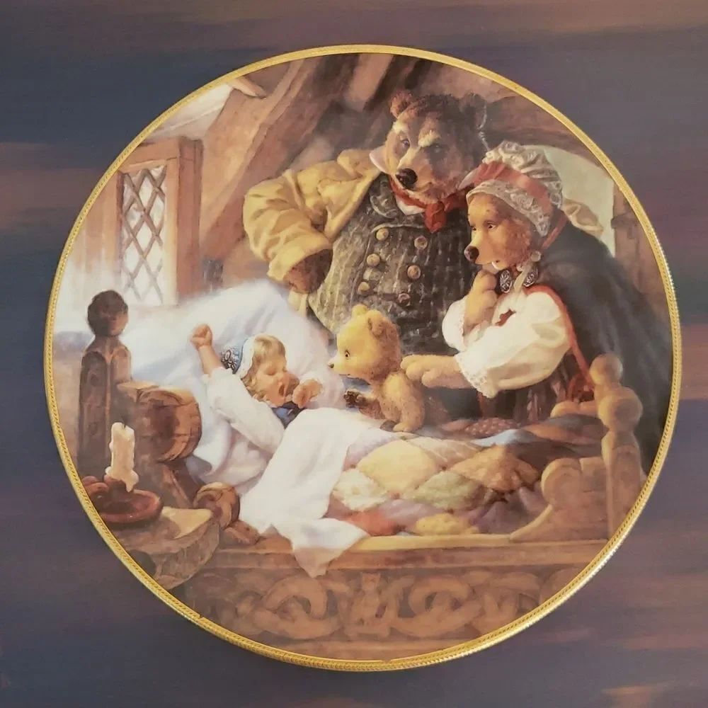 Vtg 1991 Knowles Collector Plate "Goldilocks & the Three Bears" COA Original Box